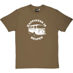 Happiness Is Camper Shaped T-Shirt -Tshirt Store happiness is camper shaped tshirt olivetshirt
