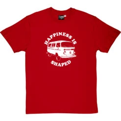 Happiness Is Camper Shaped T-Shirt -Tshirt Store happiness is camper shaped tshirt redtshirt