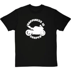 Happiness Is Motorbike Shaped T-Shirt -Tshirt Store happiness is motorbike shaped tshirt 2 blacktshirt
