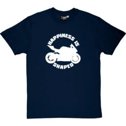 Happiness Is Motorbike Shaped T-Shirt -Tshirt Store happiness is motorbike shaped tshirt 2 navybluetshirt