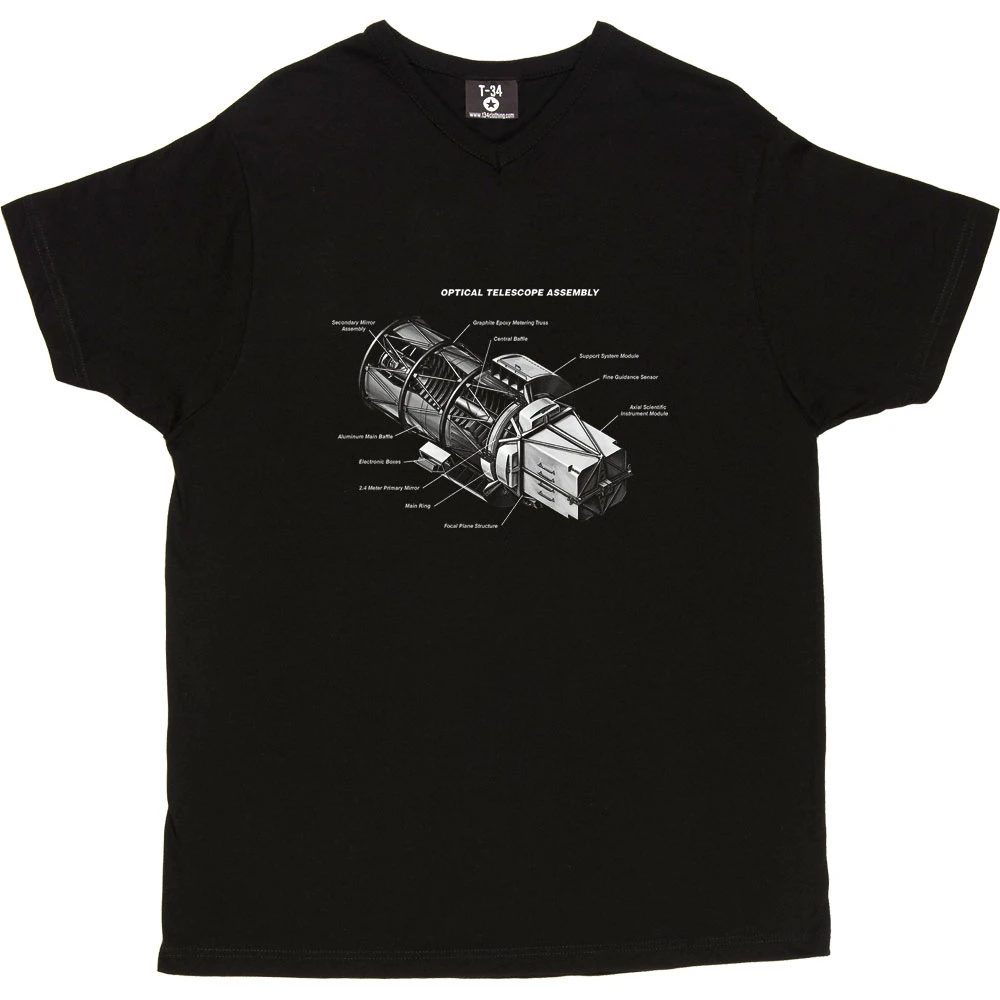 Hubble Telescope Diagram T-Shirt 1 Hubble Telescope Diagram T-Shirt