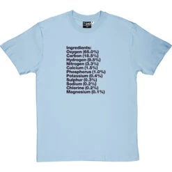 Human Body Ingredients T-Shirt -Tshirt Store human body ingredients tshirt 1 skybluetshirt