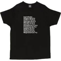 Human Body Ingredients T-Shirt -Tshirt Store human body ingredients tshirt 2 black mens v neck tshirt