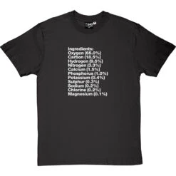 Human Body Ingredients T-Shirt -Tshirt Store human body ingredients tshirt 2 charcoaltshirt