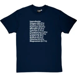 Human Body Ingredients T-Shirt -Tshirt Store human body ingredients tshirt 2 navybluetshirt