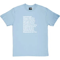 Human Body Ingredients T-Shirt -Tshirt Store human body ingredients tshirt 2 skybluetshirt