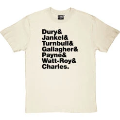 Ian Dury & The Blockheads Line-Up T-Shirt -Tshirt Store ian dury blockheads line up tshirt 1 naturaltshirt