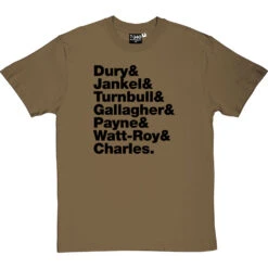 Ian Dury & The Blockheads Line-Up T-Shirt -Tshirt Store ian dury blockheads line up tshirt 1 olivetshirt