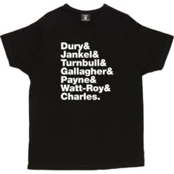 Ian Dury & The Blockheads Line-Up T-Shirt -Tshirt Store ian dury blockheads line up tshirt 2 black mens v neck tshirt