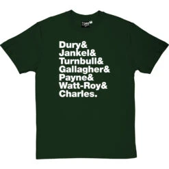 Ian Dury & The Blockheads Line-Up T-Shirt -Tshirt Store ian dury blockheads line up tshirt 2 bottlegreentshirt