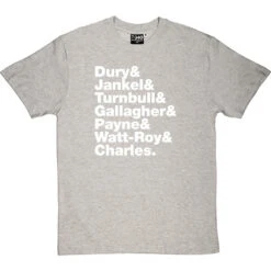 Ian Dury & The Blockheads Line-Up T-Shirt -Tshirt Store ian dury blockheads line up tshirt 2 lightoxfordtshirt