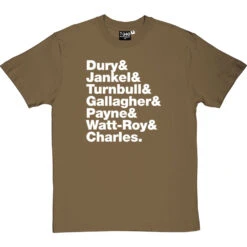 Ian Dury & The Blockheads Line-Up T-Shirt -Tshirt Store ian dury blockheads line up tshirt 2 olivetshirt