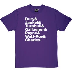 Ian Dury & The Blockheads Line-Up T-Shirt -Tshirt Store ian dury blockheads line up tshirt 2 purpletshirt