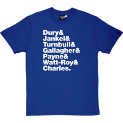 Ian Dury & The Blockheads Line-Up T-Shirt -Tshirt Store ian dury blockheads line up tshirt 2 royalbluetshirt