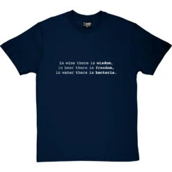 In Wine There Is Wisdom T-Shirt -Tshirt Store in wine there is wisdom tshirt 2 navybluetshirt