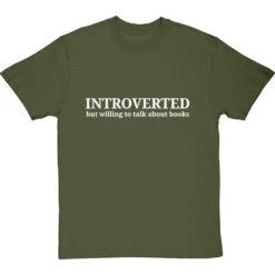 Introverted (But Willing To Talk About Books) T-Shirt -Tshirt Store introverted willing to talk books tshirt 2 olivetshirt