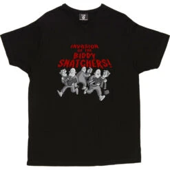 Invasion Of The Biddy-Snatchers T-Shirt -Tshirt Store invasion of the biddy snatchers tshirt black mens v neck tshirt