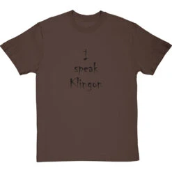 I Speak Klingon T-Shirt -Tshirt Store ispeakklingon 1 hazelnuttshirt