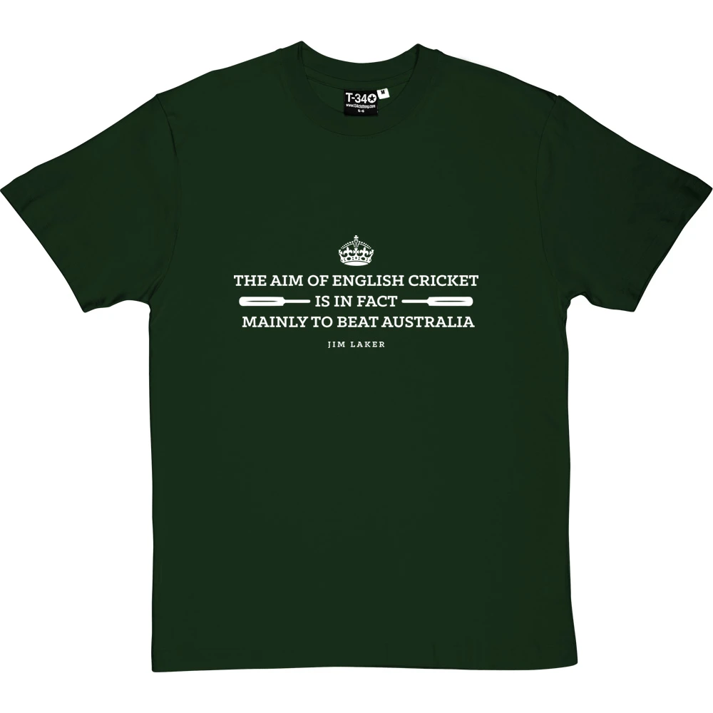 Jim Laker Aim Of English Cricket T-Shirt 19 Jim Laker Aim Of English Cricket T-Shirt - Image 19