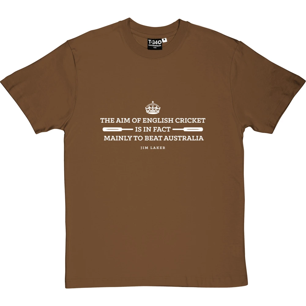 Jim Laker Aim Of English Cricket T-Shirt 13 Jim Laker Aim Of English Cricket T-Shirt - Image 13