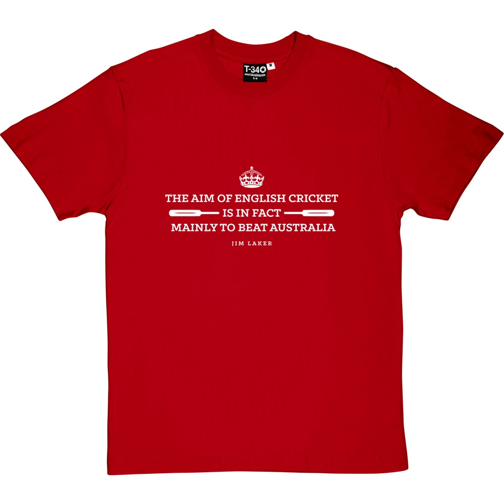 Jim Laker Aim Of English Cricket T-Shirt 20 Jim Laker Aim Of English Cricket T-Shirt - Image 20