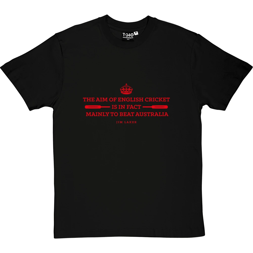Jim Laker Aim Of English Cricket T-Shirt 4 Jim Laker Aim Of English Cricket T-Shirt - Image 4