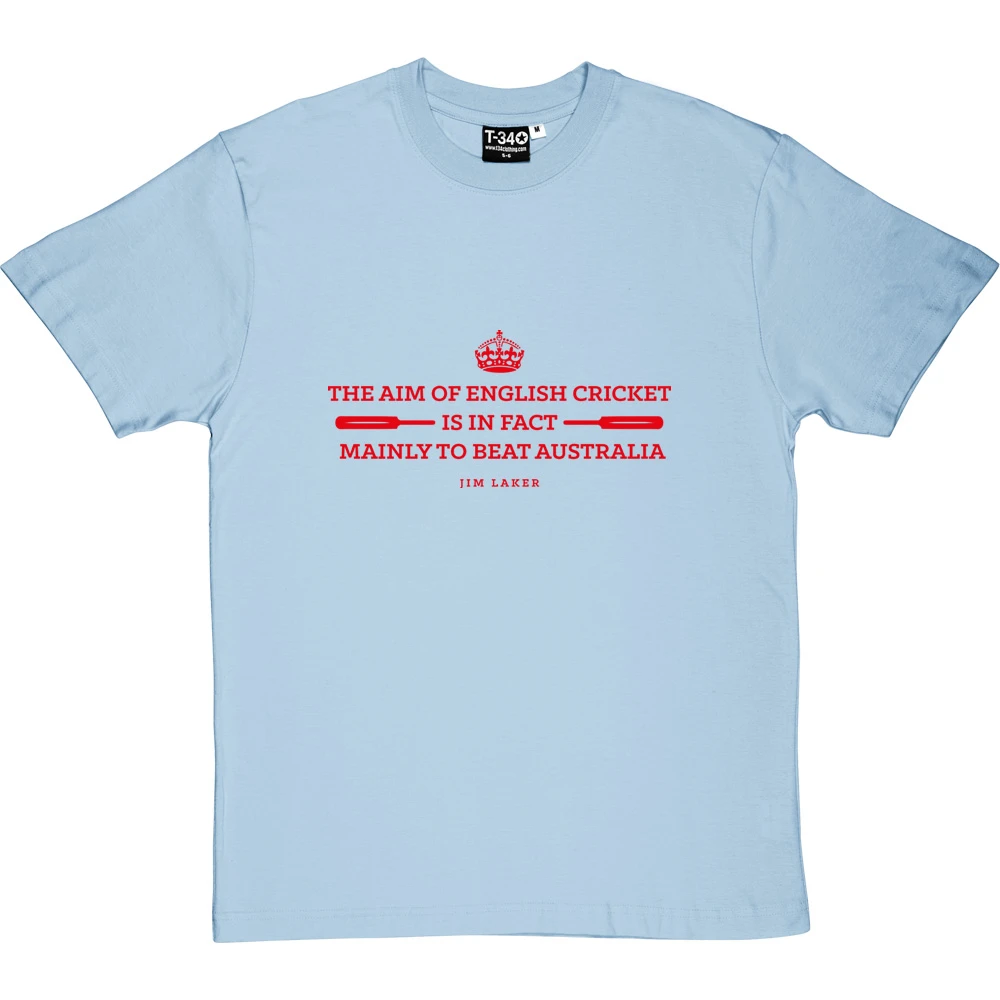 Jim Laker Aim Of English Cricket T-Shirt 9 Jim Laker Aim Of English Cricket T-Shirt - Image 9