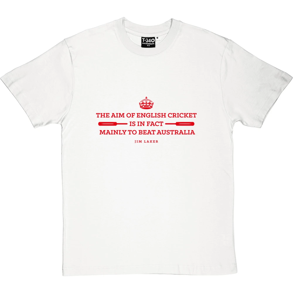 Jim Laker Aim Of English Cricket T-Shirt 2 Jim Laker Aim Of English Cricket T-Shirt - Image 2