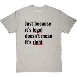 Just Because It's Legal Doesn't Mean It's Right T-Shirt -Tshirt Store just because its legal doesnt mean its right tshirt 1 lightoxfordtshirt