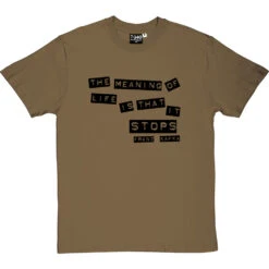 Franz Kafka "Meaning Of Life" Quote T-Shirt -Tshirt Store kafka meaning of life tshirt 1 olivetshirt