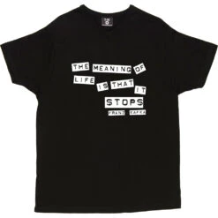 Franz Kafka "Meaning Of Life" Quote T-Shirt -Tshirt Store kafka meaning of life tshirt 2 black mens v neck tshirt