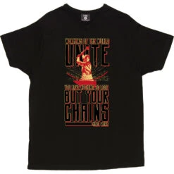 Karl Marx Chains T-Shirt -Tshirt Store karl marx chains poster tshirt black mens v neck tshirt