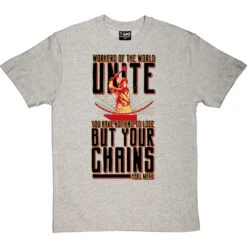 Karl Marx Chains T-Shirt -Tshirt Store karl marx chains poster tshirt lightoxfordtshirt