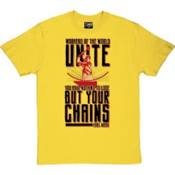 Karl Marx Chains T-Shirt -Tshirt Store karl marx chains poster tshirt yellowtshirt