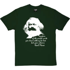 Karl Marx "Workers" Quote T-Shirt -Tshirt Store karl marx workers tshirt bottlegreentshirt