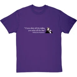 Katharine Hepburn "Obey The Rules" Quote T-Shirt -Tshirt Store katharine hepburn rules tshirt 178 purpletshirt
