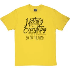 Jack Kerouac "On The Road" Quote T-Shirt -Tshirt Store kerouac on the road tshirt 1 yellowtshirt