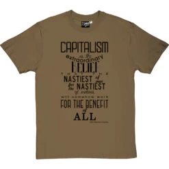 John Maynard Keynes "Capitalism" Quote T-Shirt -Tshirt Store keynes capitalism tshirt 1 olivetshirt