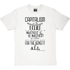 John Maynard Keynes "Capitalism" Quote T-Shirt -Tshirt Store keynes capitalism tshirt 1 whitetshirt