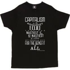 John Maynard Keynes "Capitalism" Quote T-Shirt -Tshirt Store keynes capitalism tshirt 2 black mens v neck tshirt