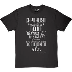 John Maynard Keynes "Capitalism" Quote T-Shirt -Tshirt Store keynes capitalism tshirt 2 charcoaltshirt