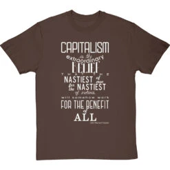 John Maynard Keynes "Capitalism" Quote T-Shirt -Tshirt Store keynes capitalism tshirt 2 hazelnuttshirt