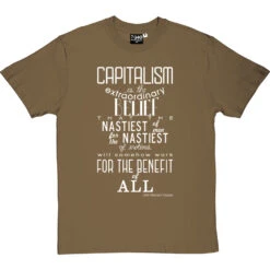 John Maynard Keynes "Capitalism" Quote T-Shirt -Tshirt Store keynes capitalism tshirt 2 olivetshirt