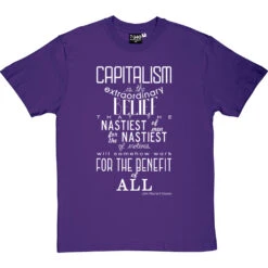John Maynard Keynes "Capitalism" Quote T-Shirt -Tshirt Store keynes capitalism tshirt 2 purpletshirt