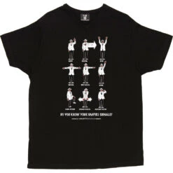 Know Your Umpire Signals T-Shirt -Tshirt Store know your umpire signals tshirt 2 black mens v neck tshirt