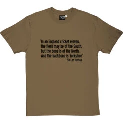 Sir Len Hutton "The Backbone Is Yorkshire" Quote T-Shirt -Tshirt Store len hutton backbone yorkshire tshirt 1 olivetshirt