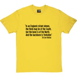 Sir Len Hutton "The Backbone Is Yorkshire" Quote T-Shirt -Tshirt Store len hutton backbone yorkshire tshirt 1 yellowtshirt