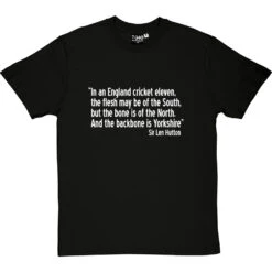 Sir Len Hutton "The Backbone Is Yorkshire" Quote T-Shirt -Tshirt Store len hutton backbone yorkshire tshirt 2 blacktshirt
