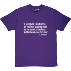 Sir Len Hutton "The Backbone Is Yorkshire" Quote T-Shirt -Tshirt Store len hutton backbone yorkshire tshirt 2 purpletshirt
