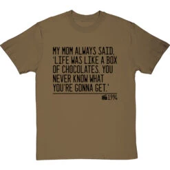 My Mom Always Said, 'Life Is Like A Box Of Chocolates' T-Shirt -Tshirt Store life was like a box of chocolates quote tshirt 1 olivetshirt